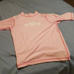 Pink Hawaii kids surf shirt SPF 50
